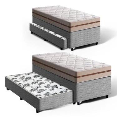 Imagem de Cama Box com Colchão de Molas Ensacadas Solteiro Anjos Classic + Auxil
