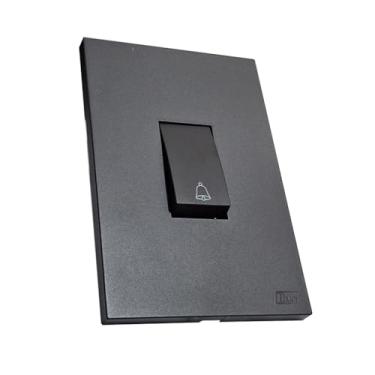 Imagem de Monte Seu Kit de Tomadas e Interruptores Preto Fosco Apagadores de Luz 10 20 A 220 V Duplo Paralelo (Interruptor Pulsador Campainha)