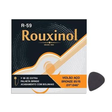 Imagem de Encordoamento para Violão aço 011 Rouxinol c/ bolinha -- (011/046) 