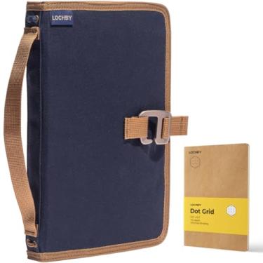 Imagem de LOCHBY® Field Journal | Planner Cover | Water Resistant Waxed Canvas | Pen Loop | Included Tomoe River Notebook | Perfect for Travel, Art, Bullet Journal