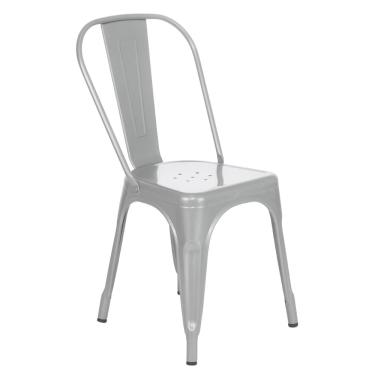 Imagem de Cadeira Iron Tolix design industrial cozinha bar prata Prata