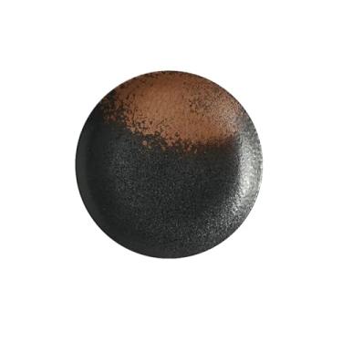 Imagem de Prato raso redondo de cerâmica japonesa prato de bolo de sobremesa de café da manhã - amarelo jade (20 cm)