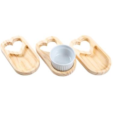 Imagem de Kit Para Molhos Com Petisqueira e Ramequin De Porcelana Branca