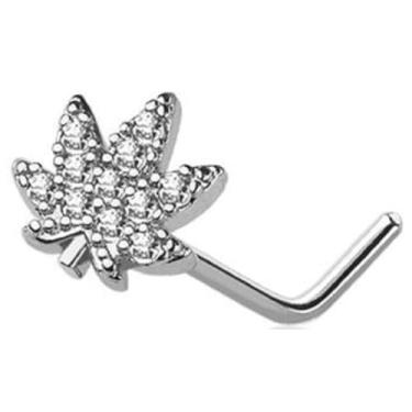 Imagem de Body Accentz Tops de design em forma de L em forma de maconha em forma de cannabis