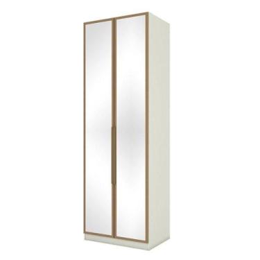 Imagem de Armário 2 Portas Com Espelhos 3 Gavetas Seletto Areia Jequitibá - Henn