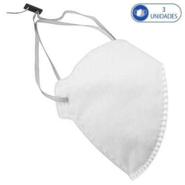 Imagem de 3 Máscaras Hospitalar Descartável M.F.Q PFF2-S Branca - MFQ