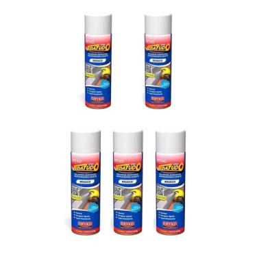 Imagem de Kit 5 Spray VedaTudo Emborrachado Impermeabilizante Branco Dryko 400ml