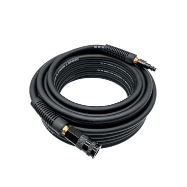 Imagem de SYXQT Mangueira De Ar Híbrida De 1/4 Pol. X 50 Pés, 300 Psi, Serviço Pesado, Leve, Resistente A Torções, Flexibilidade Para Todas As Condições Climáticas Com Engate Rápido E Plugue Giratórios De Al