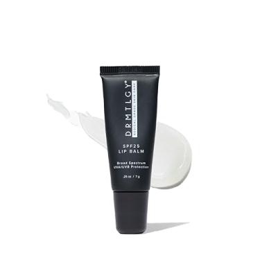 Imagem de DRMTLGY Protetor labial FPS 25 – proteção labial hidratante e nutritiva com abacate, manteiga de karité e manteiga de cacau – escudo UVA UVB de amplo espectro – não pegajoso, acabamento suave – 740 ml