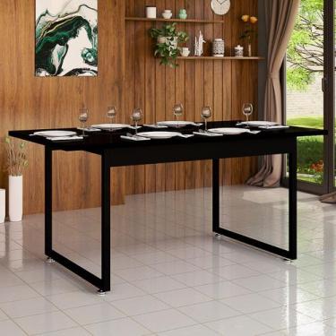 Imagem de Mesa de Jantar Para 6 Lugares 160x80 Para Cozinha Sala de Jantar e Res