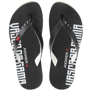 Imagem de Chinelo Kenner Vasco Da Gama Red Masculino - Preto e Branco, 40