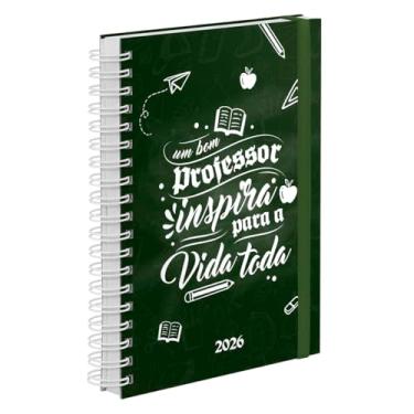 Imagem de Agenda Diária Plus 2026 Capa Dura Professores Lousa Verde