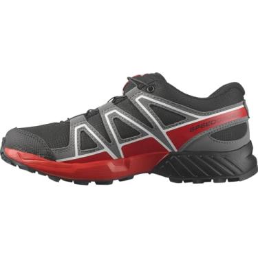 Imagem de Salomon Speedcross infantil, Preto/Sombra silenciosa/vermelho de alto risco, 21