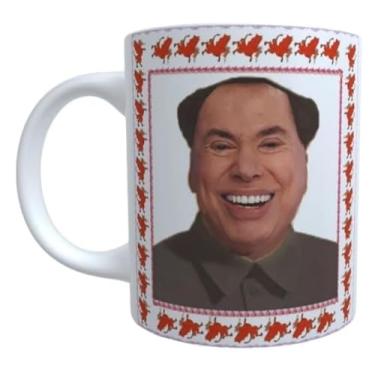 Imagem de Caneca Personalizada Porcelana 325Ml Meme Silvio Santos SilvioXIna Tsé Presente Criativo ComuXina
