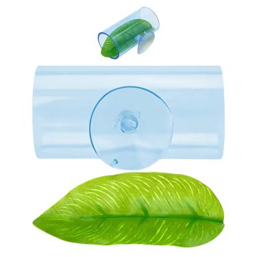 Imagem de Rrlihjgu Túnel Betta para aquário,Túnel Betta - Tubo acrílico com almofada de folhas de enriquecimento seguro,Decorações lisas do tanque de peixes de do tubo multifuncional da nadada túnel de