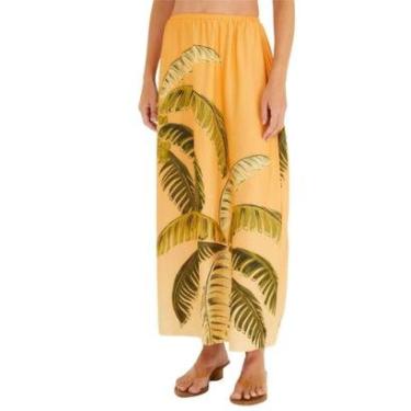 Imagem de Saia Farm Rio Itacaré Coqueiro Laranja-Feminino