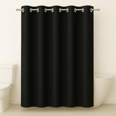 Imagem de Cortina Para Box de Banheiro em PVC Impermeável e Antimofo - 1,38 x 2m PRETO