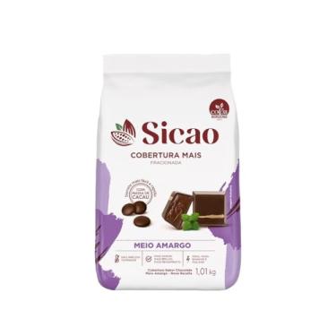Imagem de Cobertura Gotas Fracionada Chocolate Meio Amargo Mais 1,010Kg - Sicao