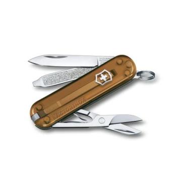 Imagem de Mini Canivete Suíço Classic 7 funções SD Colors translúcido Chocolate 