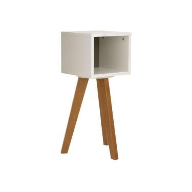 Imagem de Mesa de Cabeceira em Madeira e MDF com Nicho Eme Oppa Design - Grafite