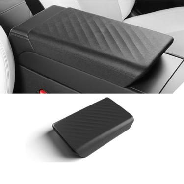 Imagem de ushilife Capa de apoio de braço para console central compatível com Tesla Model 3 Highland 2024-2026, capa de apoio de braço TPE antiderrapante para Tesla Model 3 Refresh Highland, protetor de