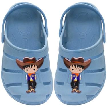 Imagem de Sandalia Babuche Masculino Nº 19 ao 28 Chinelo Moda Infantil Menino Cowboy 12.115 (Azul, BR, Criança de 4 a 8 anos, Numérico, 30)