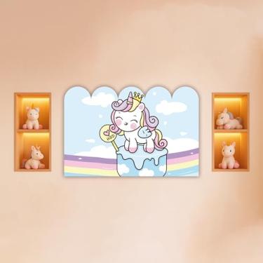 Imagem de Cabeceira de Cama Decorativa Infantil para Quarto de Meninas - Tema Unicórnio (CabCerq-0023)