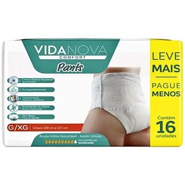 Imagem de Roupa Íntima Descartável Comfort Pants Vida Nova - G/XG - Com 16 unida
