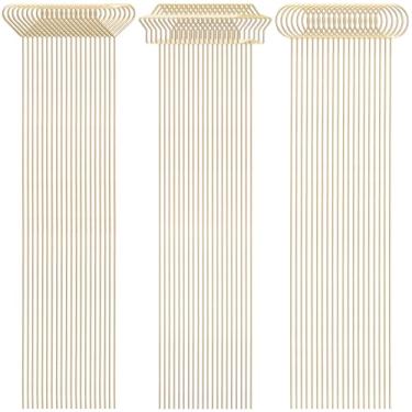 Imagem de Tcwhniev 60 peças de porta-cartões florais, porta-cartões florais de arame de metal, porta-cartões de mesa de 30 cm, porta-cartões para reuniões de festa de casamento