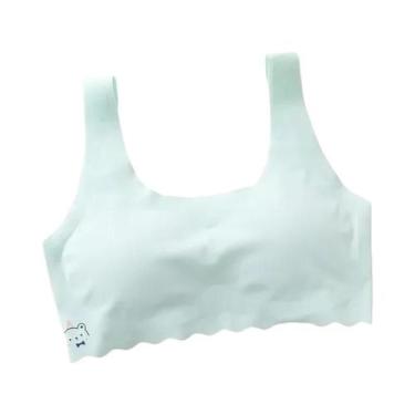 Imagem de Sutiã De Treinamento Sem Costura Para Meninas, Branco E Rosa, 1 Peça, 