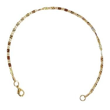 Imagem de Pulseira Piastrine Transversal Masculina Folheado Ouro 18k