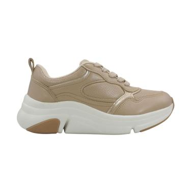 Imagem de Tênis Feminino Modare Bege/Dourado