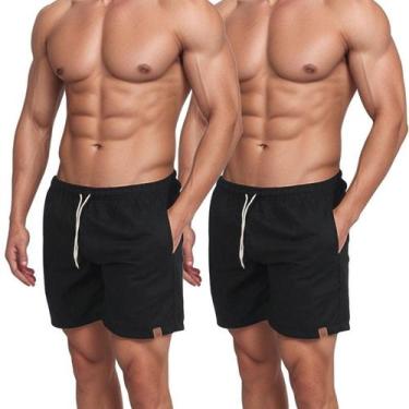 Imagem de Kit 2 Short De Linho Masculino Básico Mauricinho Premium Lavado De Alt