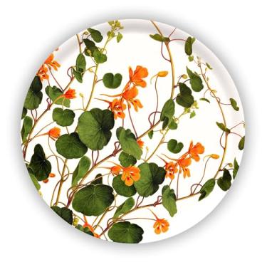 Imagem de Bandeja grande redonda de madeira de bétula para capuchinhas | Madeira de bétula e melamina limpa | Perfeita para casa, entretenimento, presentes | Multicolorida, 15,7D