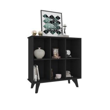 Imagem de Aparador Organizador RV Móveis Panamá com nicho e prateleiras pés esti