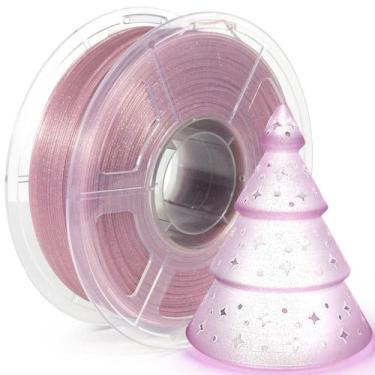 Imagem de Filamento de impressora 3D IsanMate Transparente Glitter Roxo PLA 1,75