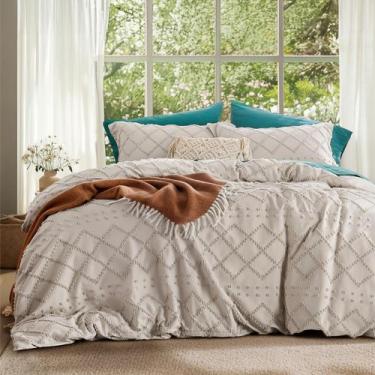Imagem de Capa de edredom Bedsure Boho Oversize King Size Beige