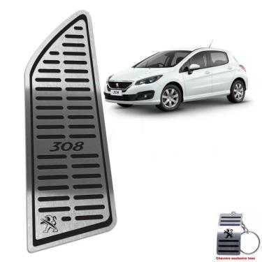 Imagem de Descanso De Pé Em Aço Inox Peugeot 308 2011/2019 Preto