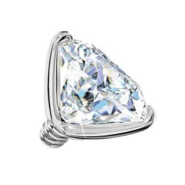 Imagem de Pierstyles Joias de piercing dérmico de 16 g, peças de âncora dérmica moissanita de aço cirúrgico, cor D claridade VVS1, kit de piercing microdérmico de pele de diamante criado em laboratório para