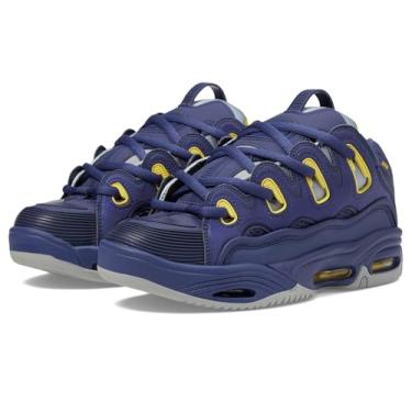 Imagem de Osiris Tênis de skate masculino D3, Azul e amarelo, 38 BR