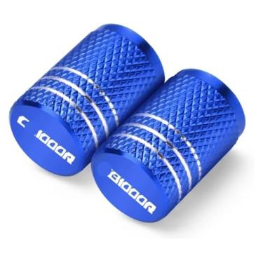 Imagem de Tampa da porta de ar do aro do pneu da motocicleta Tampa da haste da roda da válvula do pneu compatível com CB1000R CB 1000R CB 1000 R 2008-2021 (2 peças azul)