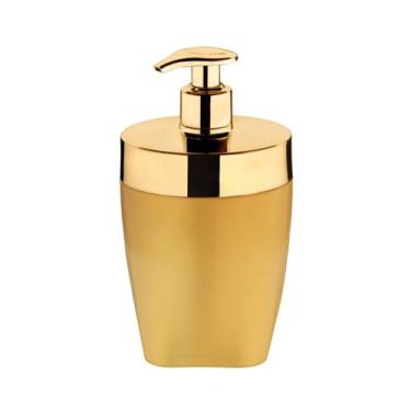 Imagem de Dispenser Porta Sabonete Líquido 400ml Saboneteira Pia Banheiro Dourad