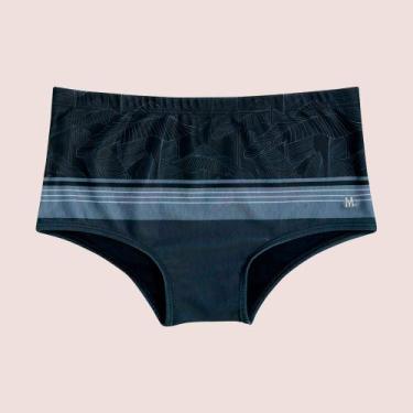 Imagem de Sunga Masculina Mash Slip Estampada com Proteção UV+, Preto, GG