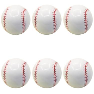 Imagem de Tverghvad Puxadores de cômoda de beisebol de cerâmica, [pacote com 6] puxadores de gaveta de decoração de beisebol, puxadores esportivos de bola para quarto de crianças, gaveta/armário de cômoda