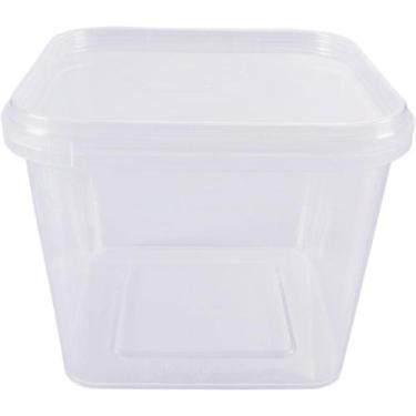Imagem de Pote Descartavel 250ML.QUADRADO Tampa C/LACRE - Prafesta