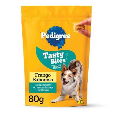 Imagem de Petisco para Cães Adultos Pedigree Tasty Bites Sabor Frango 80g
