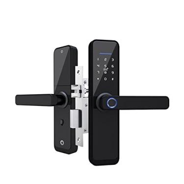 Imagem de Fechadura eletrônica inteligente compatível com Alexa Voice Control Chave de senha de impressão digital Desbloqueio de cartão IC para apartamento de hotel (Cor: 5050 Dual 200 mm, Tamanho: Controle