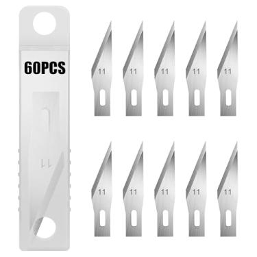 Imagem de Headley Tools #11 Lâminas de faca Hobby (pacote com 60), ferramenta de corte de lâminas de arte com estojo de armazenamento para artesanato, passatempo, scrapbook, estêncil