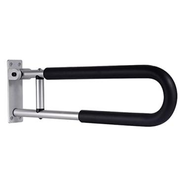 Imagem de AKALNNB Corrimão de apoio, barra de apoio para vaso sanitário, barra de apoio dobrável, corrimão de segurança para banheiro, chuveiro, vaso sanitário, antiderrapante, barra de apoio para deficientes