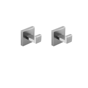 Imagem de Ferragens de banheiro acessórios de ferragens de banheiro conjunto de barra de toalha de aço inoxidável 304 gancho quadrado suporte de toalha de papel escova de vaso sanitário elegante (suporte de